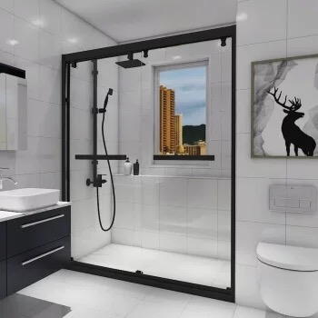 简约一字马安装淋浴房